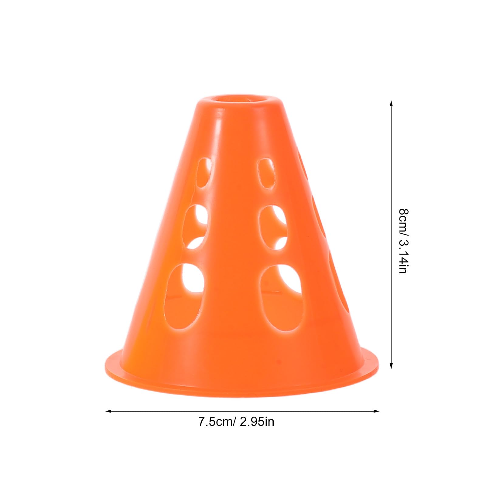 12 Mini-Sportkegel: Winddichte Kegel für Inline-Skating-Agility-Training, Kegel mit Löchern für Skate-Übungen