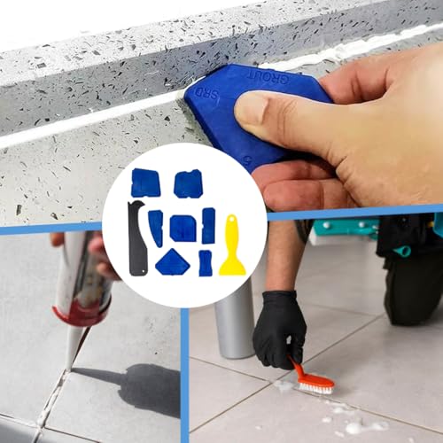 SGERUFZ 9 Stück Silikon Abzieher Fugen, Silikonabzieher Silikon Fugenglätter Set Fugenabzieher Silikonspachtel Fugenspachtel Caulking Werkzeug für perfekte Fugen