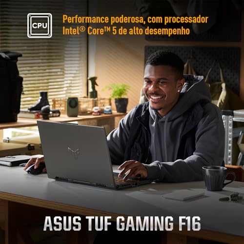 Notebook ASUS TUF Gaming F16 Intel Core 5, RTX 3050, 16 GB, 512 GB SSD, KeepOS, 16.0” FHD, Mecha Gray – FX607VJ-RL015