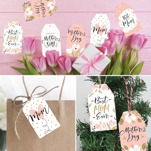 Heyiminy Etiquetas de dia das mães, etiquetas de presente de dia das mães, etiquetas de feliz dia da