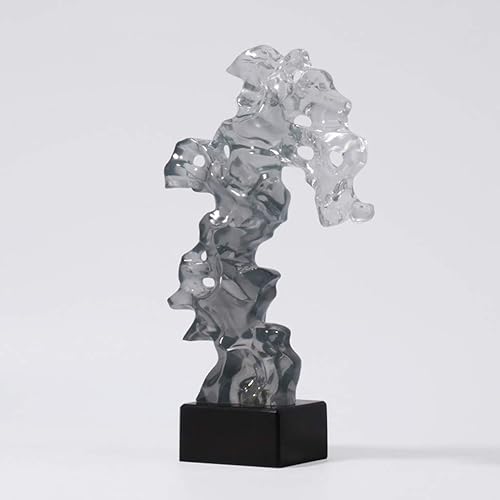 Miniatura 4 de Estatua china de feng shui, escultura de piedra de Taihu, decoración moderna de resina para sala de estar, decoración moderna, decoración abstracta