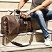Handmade Leather Carry On Bag - Airplane Underseat Travel Duffel Bags By Rustic Town (Mulberry) Medium