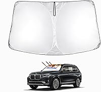 Vista 70 de T TGBROS Parasol para parabrisas de automóvil Toyota 4Runner 2010-2024, grueso, bloqueo UV y opaca, privacidad plegable, 8 piezas, accesorios