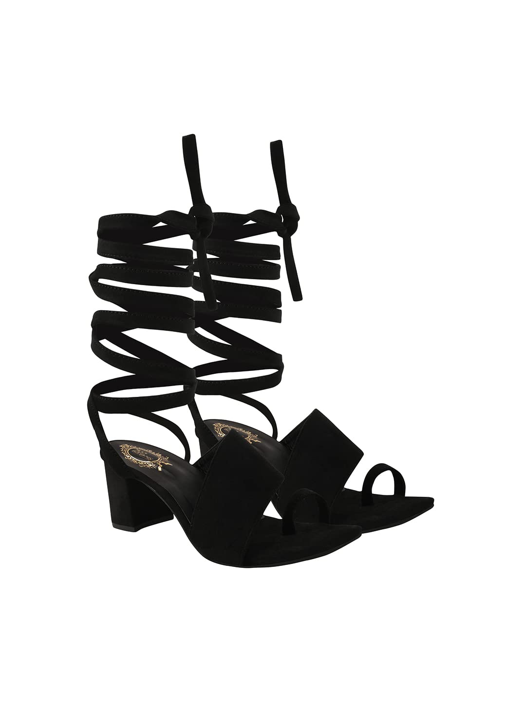 Shoetopia Suede Black Block Heeled Sandals For Women & Girls /UK7-EU40 (B0BYP7Q5XH) Amazon Price History, Amazon Price Tracker