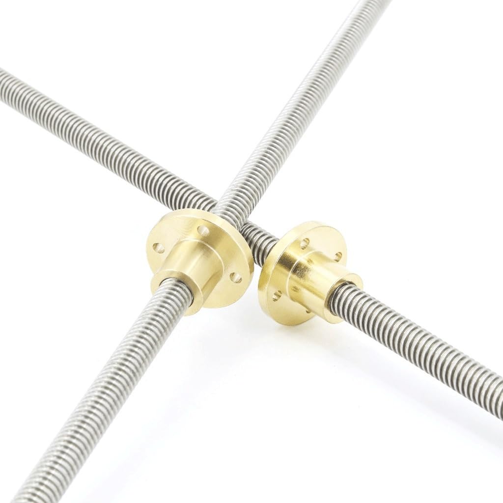 Tornillo T10 420mm 304 SUS 10mm/12mm varilla de impresora con tuerca de latón(P=2mmxL=12mm)