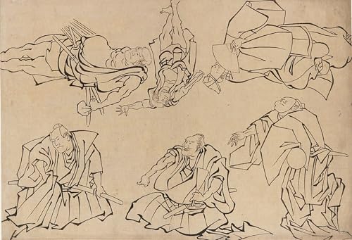 Toile acteurs de Kabuki Katsushika Hokusai poster d'art asiatique 60x90cm pour mur