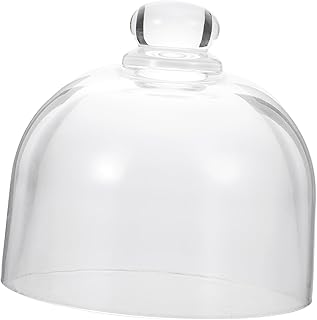 1pc Glass Cake Cover Food Cover Sturdy Dessert Protective Cloche for Home Use Snack Display with Comfortable Gripping Handle