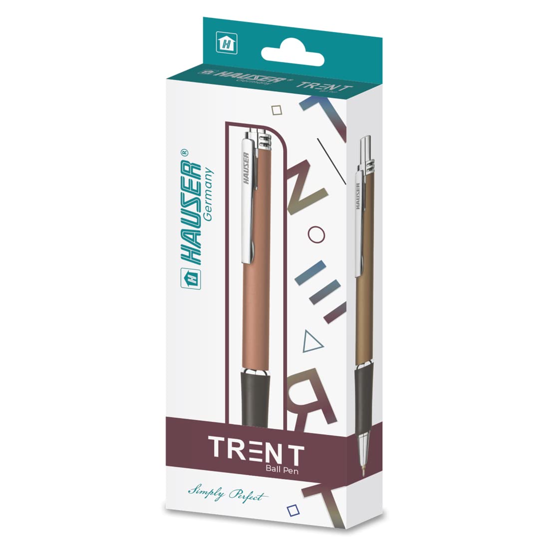 Hauser Trent Retractable Ball Pen Box Pack 0 7 mm Tip Size Slim Clip Design With Chrome Plated — view 3