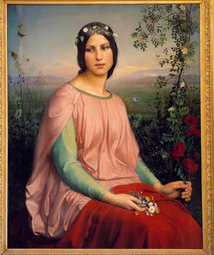 Affiche Fleurs des champs par Louis Janmot, Impression Toile Salon 60x90cm