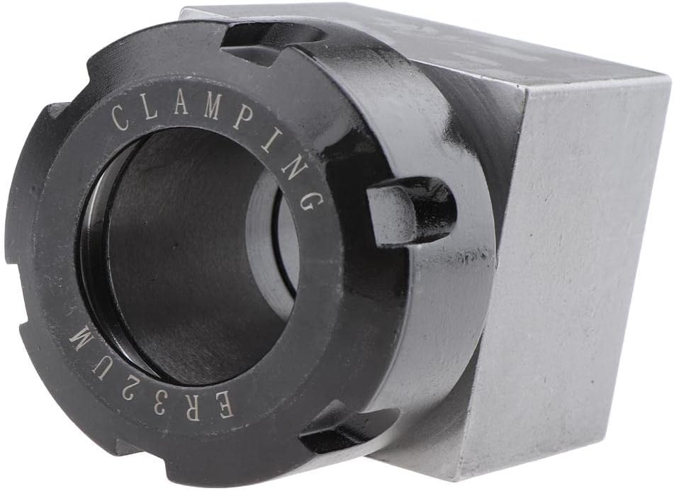 ER-32 Square Collet Block Workholding Chuck Holder - Hard Steel Construction for Wood Lathe ER-32 Hex Collets - for CNC Machines and Cross Hole Drilling - Inrial Hand Tools for