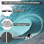 Shaka Pro EVA Surfboard Traction Pads (Front and Back) - 7 Adjustable Pieces with 3M Adhesive - Max Diamond Grip with Kicker and Arch Bar - Fits All Board Sizes - Image 3