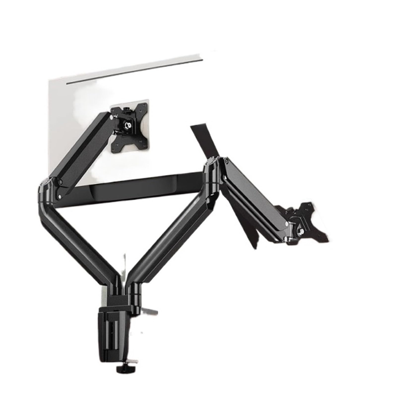 Ikpgbzxm Dual-Screen-Black Computer Monitor Stand Robotic Arm Desktop Rotating Screen(Dual-Screen-Black)