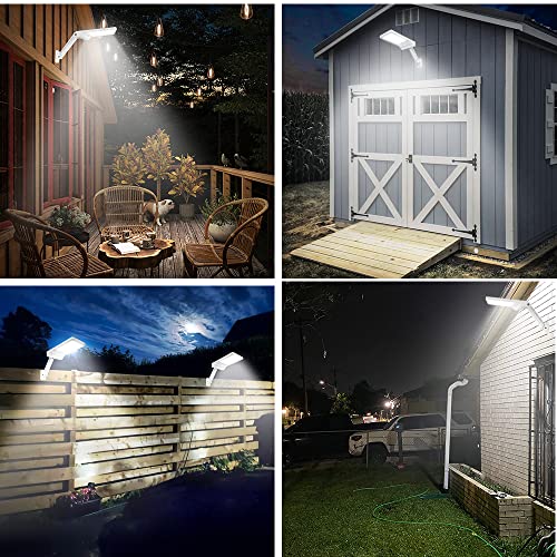 Aqonsie Solar Lights Outdoor, 180° Adjustable 56LED Solar Flood Light, Outside Security Motion Sensor Lights with Remote, 3 Lighting Modes with Mounting Rod for Gutter Backyard Garage Garden 2 Pack - Thumbnail 2
