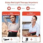 Red Light Therapy for Body, Infrared Light Therapy for Belt Shoulder Waist, Upgraded 3 in 1 LED Beads, 660nm Red Light & 850nm Near Infrared Light Therapy Belt Wrap Timer Remote Control - Image 5