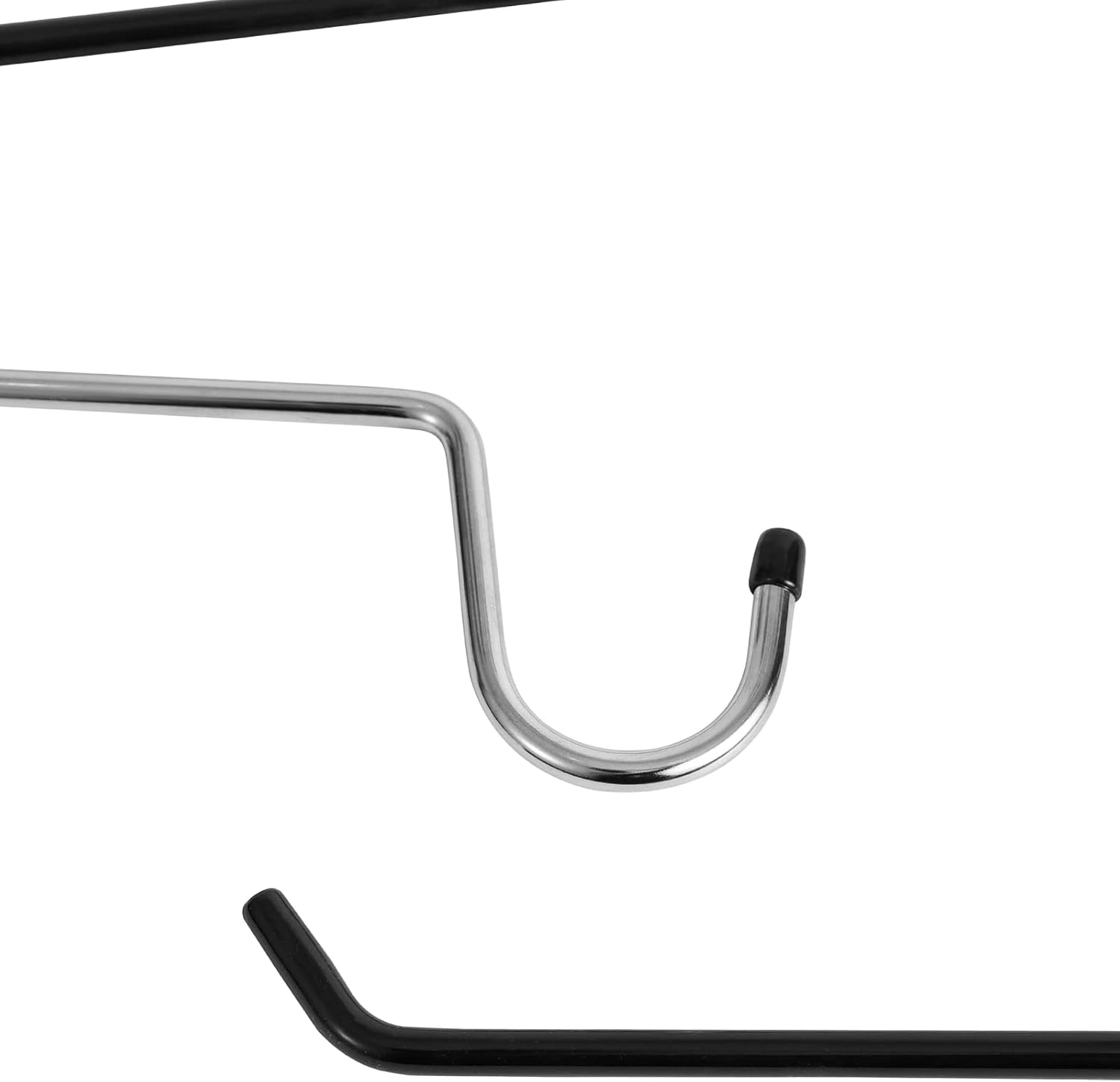 VASLIM Extra-Wide Drapery Hangers Blanket Hangers Heavy Duty Black Vinyl Coated Nonslip - Holds Up to 40 Lbs - Great for Quilts, Comforters, Table Cloths, Bedding, Towels, Rugs (8 Pack) - Image 6