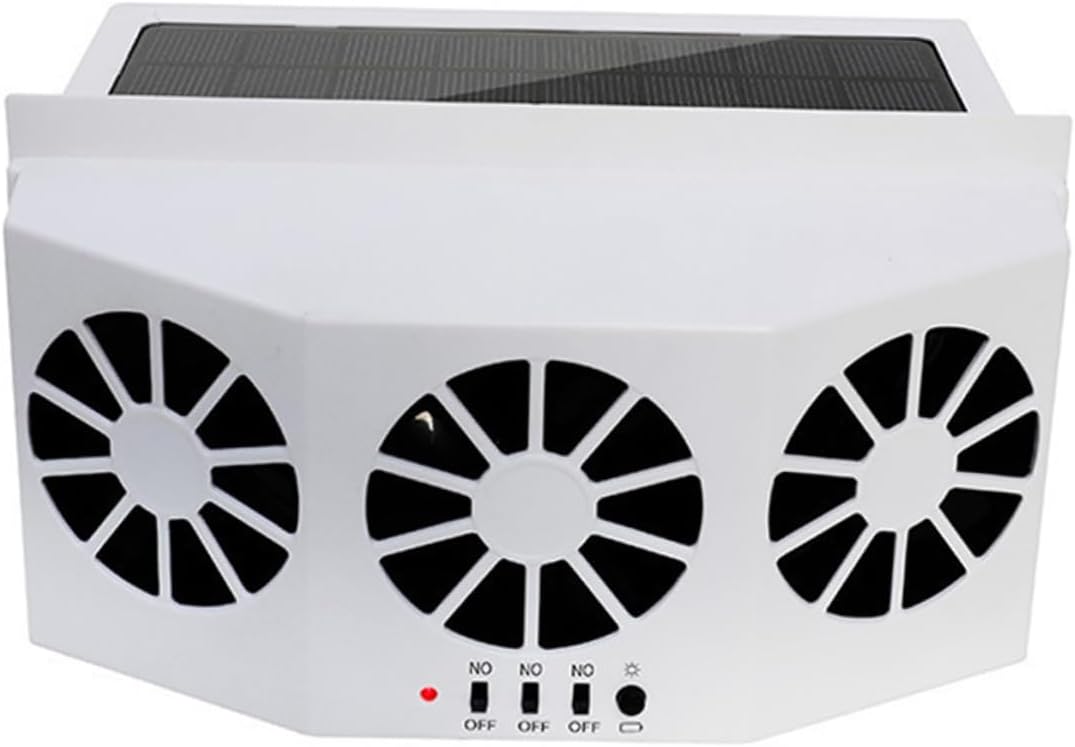 Solar Exhaust Fan for Car Solar- Ventilation Fan Efficient Cooling Device for Interior Air Circulation Eliminates Odors and Heat for Parked Vehicles