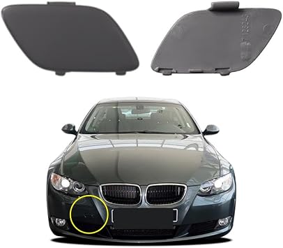 Car Front Bumper Tow Hook Cover Compatible with BMW E92 Coupe E93 Convertible 3-Series 328i 335i 2007 2008 2009 2010 Trailer Cover Cap 51117187956 Towing Eye Cap Unpainted Right Passenger Side