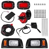 Club Car DS Carts 1993-up LED Headlight and Tail Light Kit - Gas & Electric Models(12V) with Upgrade Headlights, Amber Turn Signals, Brake Lights