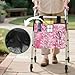 Uacyareni Cherry Blossom Pattern Walkrer Bag for Rollator Walker Replacement Walker Cup Holder for Walkers for Seniors Wheelchair Accessories