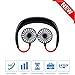 Produktbild Yizhet USB Mini Hals Ventilator, Tragbarer Mini Lüfter Sportfan USB Fan Handsfree Ventilator USB Wiederaufladbar Ventilator für Wandern/Klettern/Joggen/Reisen, 3 Geschwindigkeit einstellbar