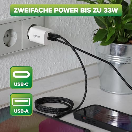 Fuente de alimentación USB C Power Delivery de 33W Inline con Quick Charge para tableta 2