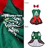 CuteBone Christmas Tree Dog Dress Velvet for Small Dogs Girl Puppy Dresses Green Plaid Dog Clothes CVA05S-D #2