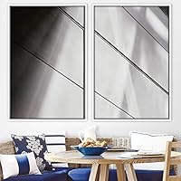 2 Piece Framed Canvas Wall Art Patterned Architecture Canvas Prints Home Artwork Decoration for Living Room,Bedroom - 16