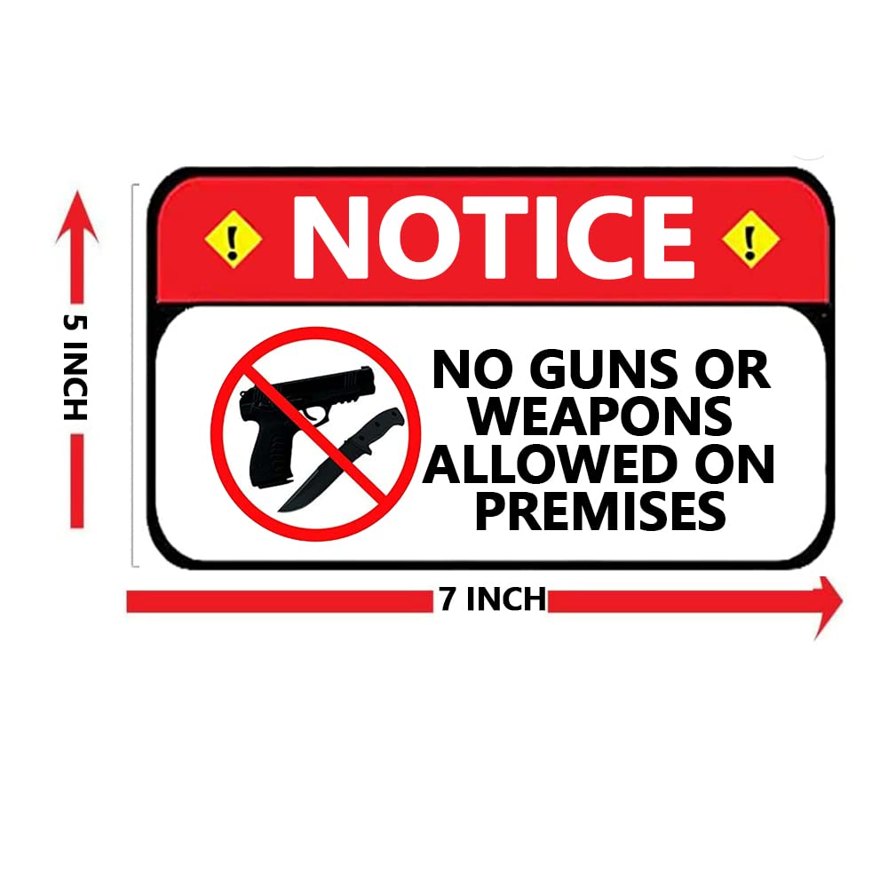Amazon.com: 10PCS No Guns Or Weapons Allowed On Premises Signs Stickers,5×7 Inch No Weapons Warning Signs : Industrial & Scientific amazon-com-10pcs-no-guns-or-weapons-allowed-on-premises-signs-stickers-5-7-inch-no-weapons-warning-signs-industrial-scientific
