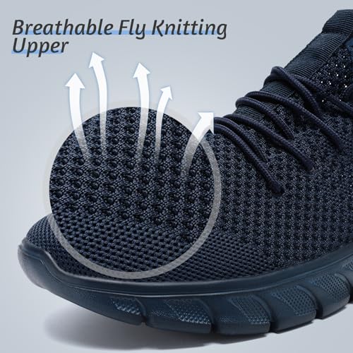 Image of Mens Lightweight Running Shoes Slip On Walking Tennis Gym Sneakers