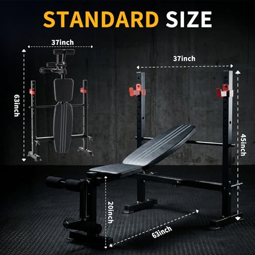 Image of NEWBULIG Adjustable Weight Bench Set, 650 LBS Foldable Bench Press