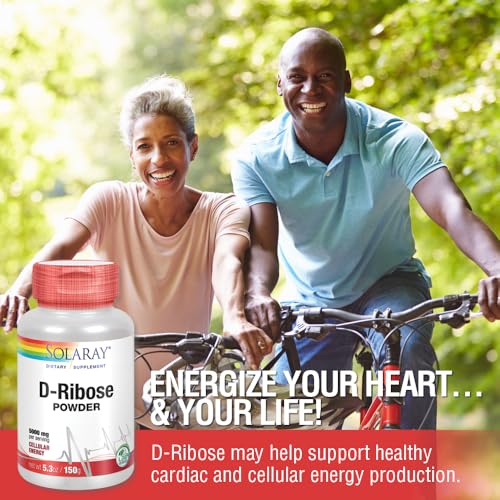Image of SOLARAY D-Ribose Powder 5000 mg | Healthy Cardiac and Cellular Energy (ATP) Production Support | 30 Servings | 150 Grams