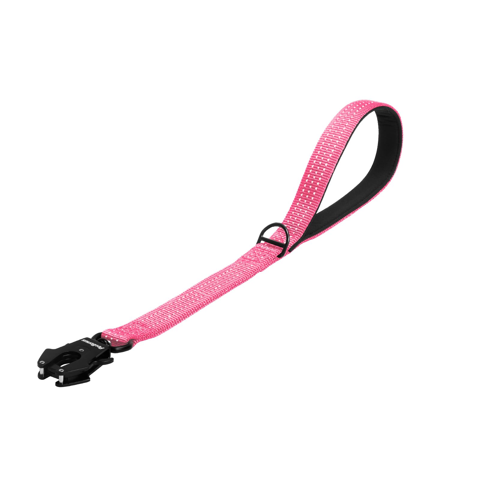 PetBonus Heavy Duty Short Dog Lead, Nylon Traffic Lead with Quick Release Clip, Comfortable Padded Handle