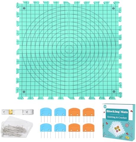 Yarniss Blocking Mats for Knitting & Crochet Project, Extra Thick...