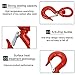 Crane Hook, with Latch Alloy Steel Crane Hoist Hook Drop Forged Alloy Steel Swivel Eye Hook, 1 Ton Working Load Limit,for Industry, Ship, Building(Red)