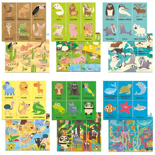 Headu Flashcards Enciclopedia Animali Montessori Scopri Gli Animali E I Loro Ambienti It54860 Gioco Educativo Per Bambini 2-4 Anni Made In Italy - 3