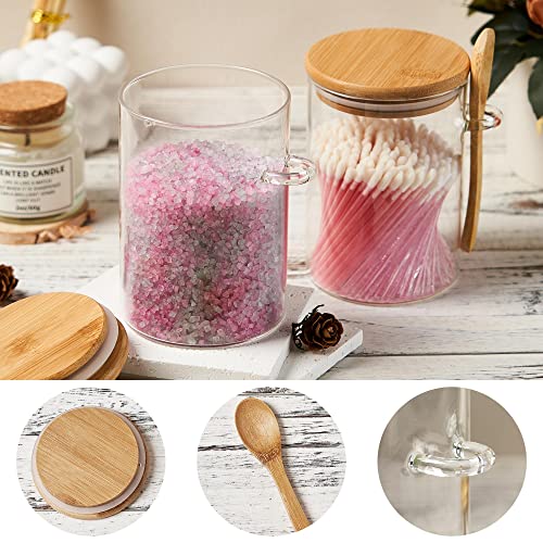 Image of 15 oz Glass Sugar Container, 2 Pack Coffee Container, Glass Jars with Lids