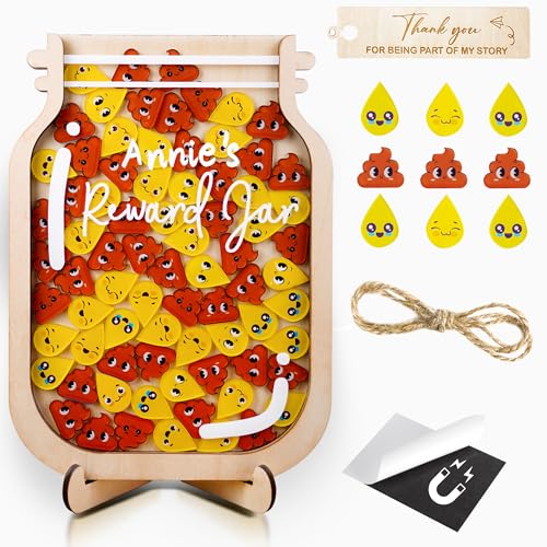 Image of Personalized pood Magnetic Reward Jar Kids Potty Training Behavior Chart for Toddlers Classroom Management Teacher Tools Back to School Gifts for Boys Girls