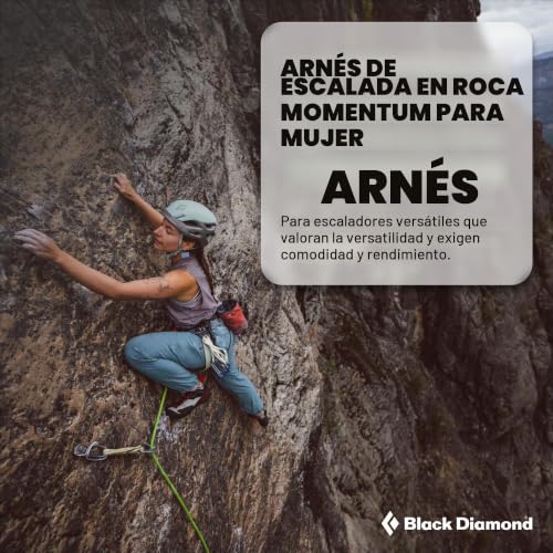 Arnés Black Diamond W Momentum para mujer con perneras regulables trakFIT 2