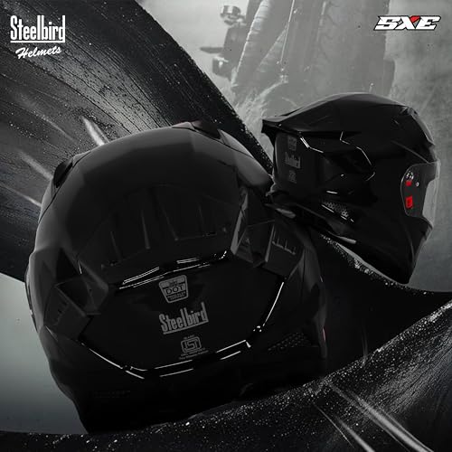 Image of Steelbird SBH-61 SXE Pinlock ISI and Dot Certified Full Face Helmet for Men and Women with Inner Silver Sunshield