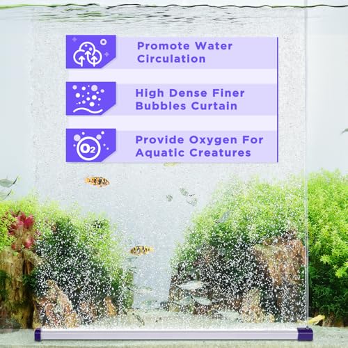 hygger Fish Tank Air Bubbler, Air Stones for Fish Tanks Quiet High Dissolved Oxygen Diffuser Aquarium Bubbles Air Stone with Air Tubing for Freshwater Saltwater (55cm) - Image 2