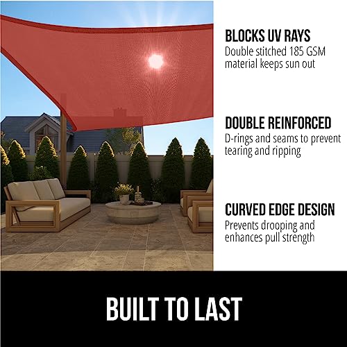 Gorilla Grip 840316702218 Heavy Duty Sun Shade, Uv Protection Fade Tear And Rust Resistant Rectangle Sunshade Canopy, Curved Edges Blocks Sunlight, Breathable Sail thumb #1