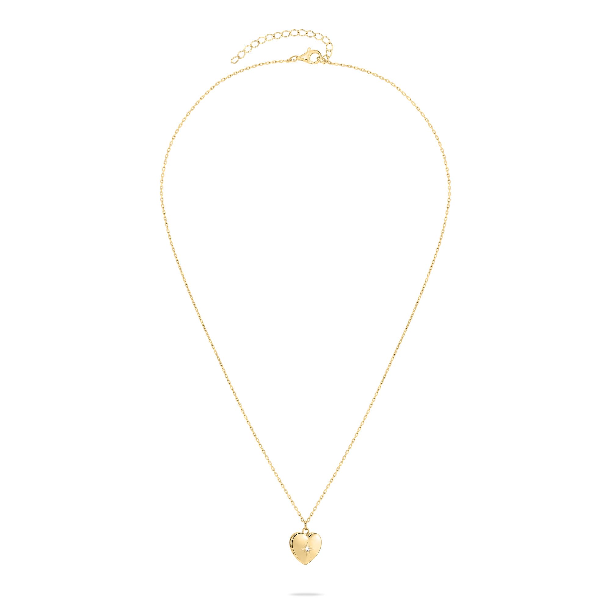 Tamaris Halskette für Damen, Halsschmuck in Silber, Gold & Roségold, Kette mit Herz-Amulett aus Edelstahl, wasserfest