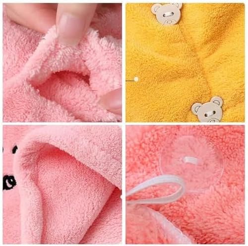 Image of DIVYAM Microfiber Hair Towel Wrap for Women | Quick-Dry Soft Hair Drying Cap with Elastic Loop | Lightweight Magic Head Wrap for Long, Curly & Wet Hair (Blue, Set of 1)