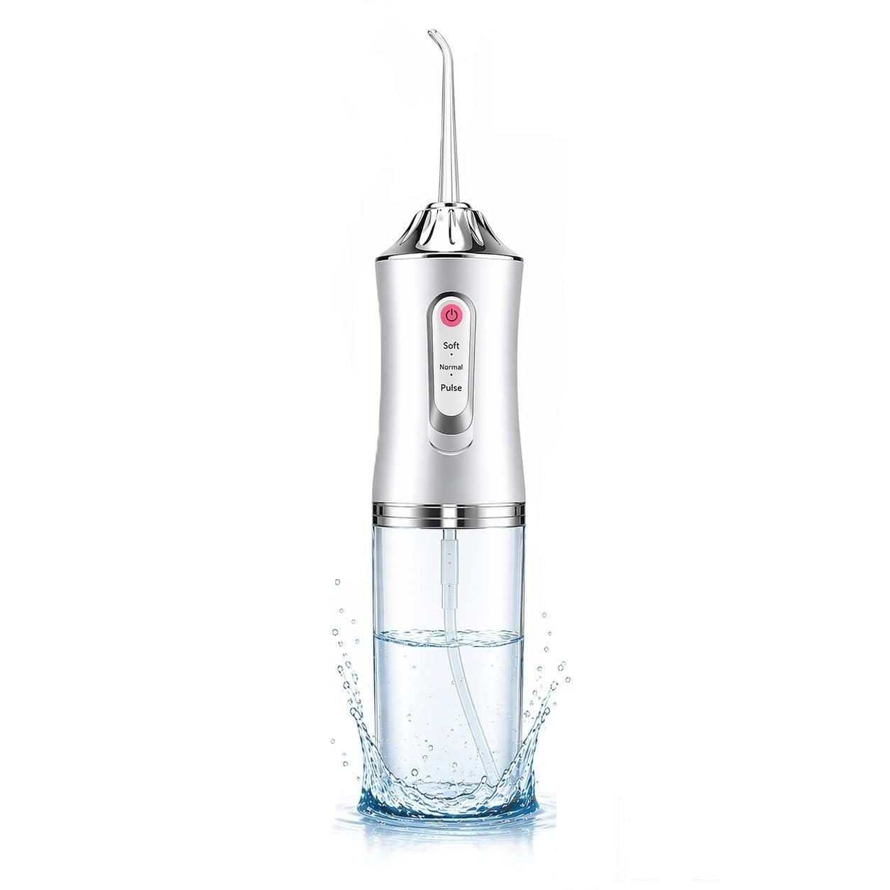 Smart Plus Lite Water Flosser Cordless Portable Rechargeable Oral Irrigator with 4 Nozzle Tips, 3 Water Pressure Settings, 220ml Water Tank Capacity, IPX7 Waterproof (Multicolour - White, Green, Pink)-picture-20