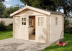 Alpholz Gerätehaus Evere 19 Gerätehaus aus Holz, Geräteschrank mit 19 mm Wandstärke, Gartenhaus mit Montagematerial