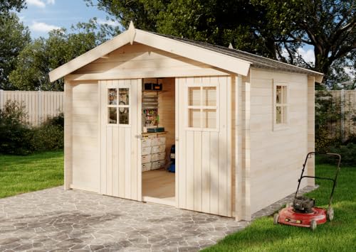 Alpholz Gerätehaus Evere 19 Gerätehaus aus Holz, Geräteschrank mit 19 mm Wandstärke, Gartenhaus...