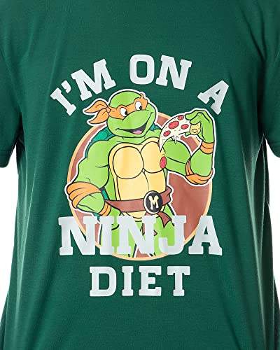 Teenage Mutant Ninja Turtles Mens' Ninja Diet Sleep Pajama Set2