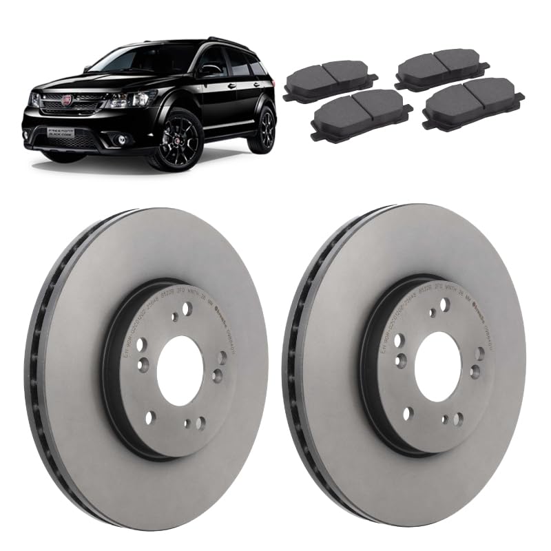 Kit dischi 330mm e pastiglie freno anteriori compatibile con Fiat Freemont 2011+