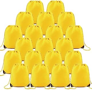 Drawstring Backpack Sacks 20 Pieces Bulk for Travel Sports Polyester Sting Cinch Bag