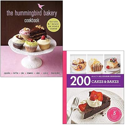 The Hummingbird Bakery Cookbook By Tarek Malouf & 200 Cakes & Bakes By Sara Lewis 2 Books Collection Set